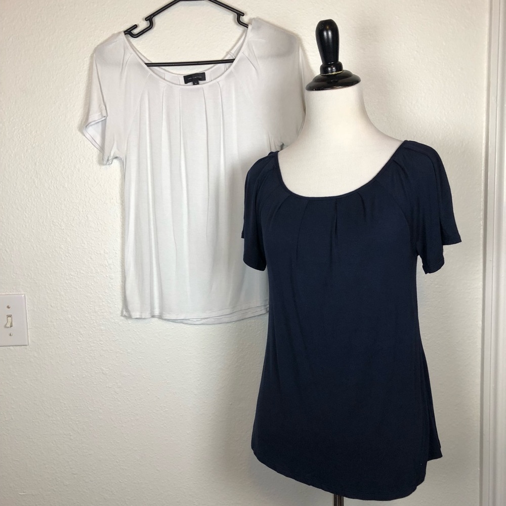 Bundle The Limited navy blue white tops XS